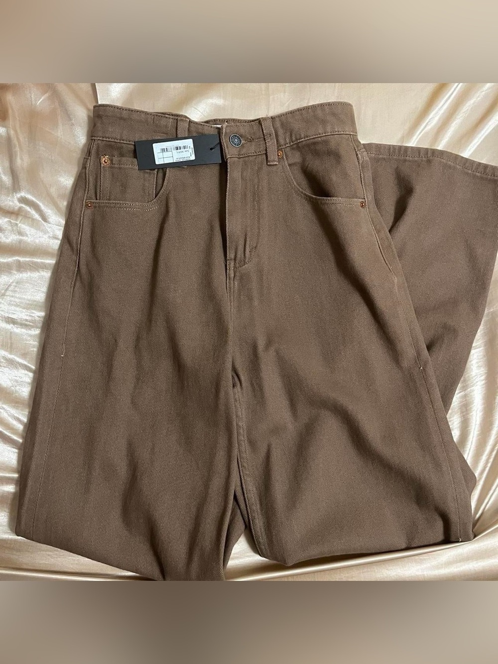 ੈ✩‧₊˚ brand new motel rocks denim parallel jeans in rich brown
